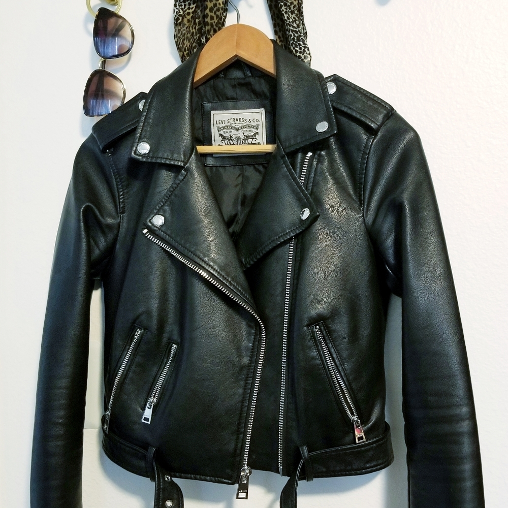 Vegan Levi's leather motorcycle jacket